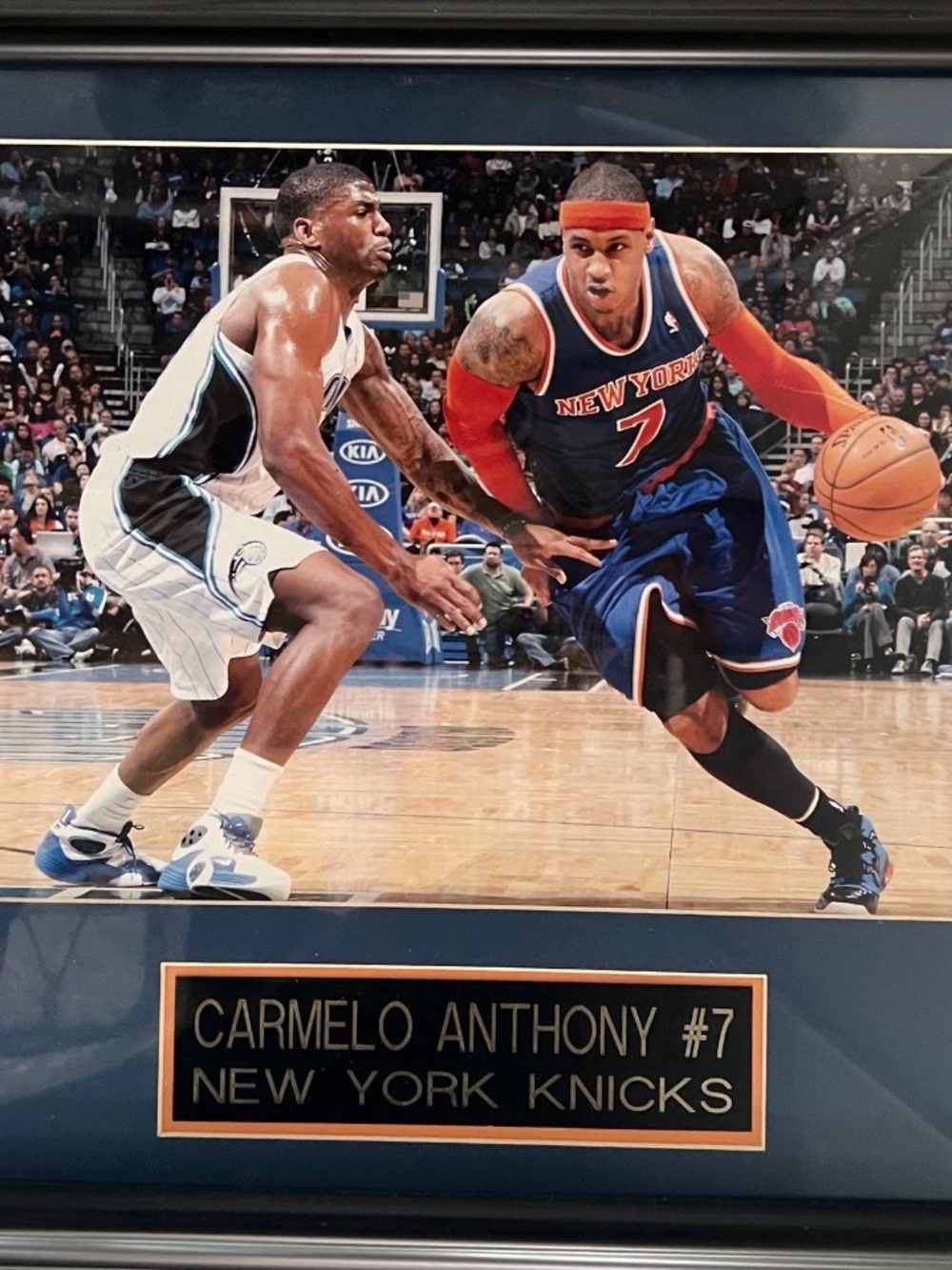 New York Knicks Carmelo Anthony #7 Framed Photo Plaque